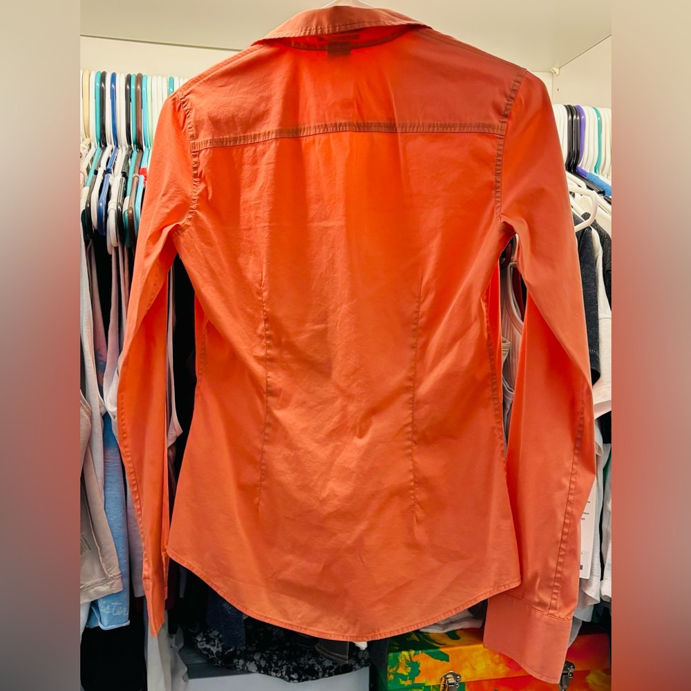 Theory Classic Slim Fit Button Up in Coral - Picture 2 of 4